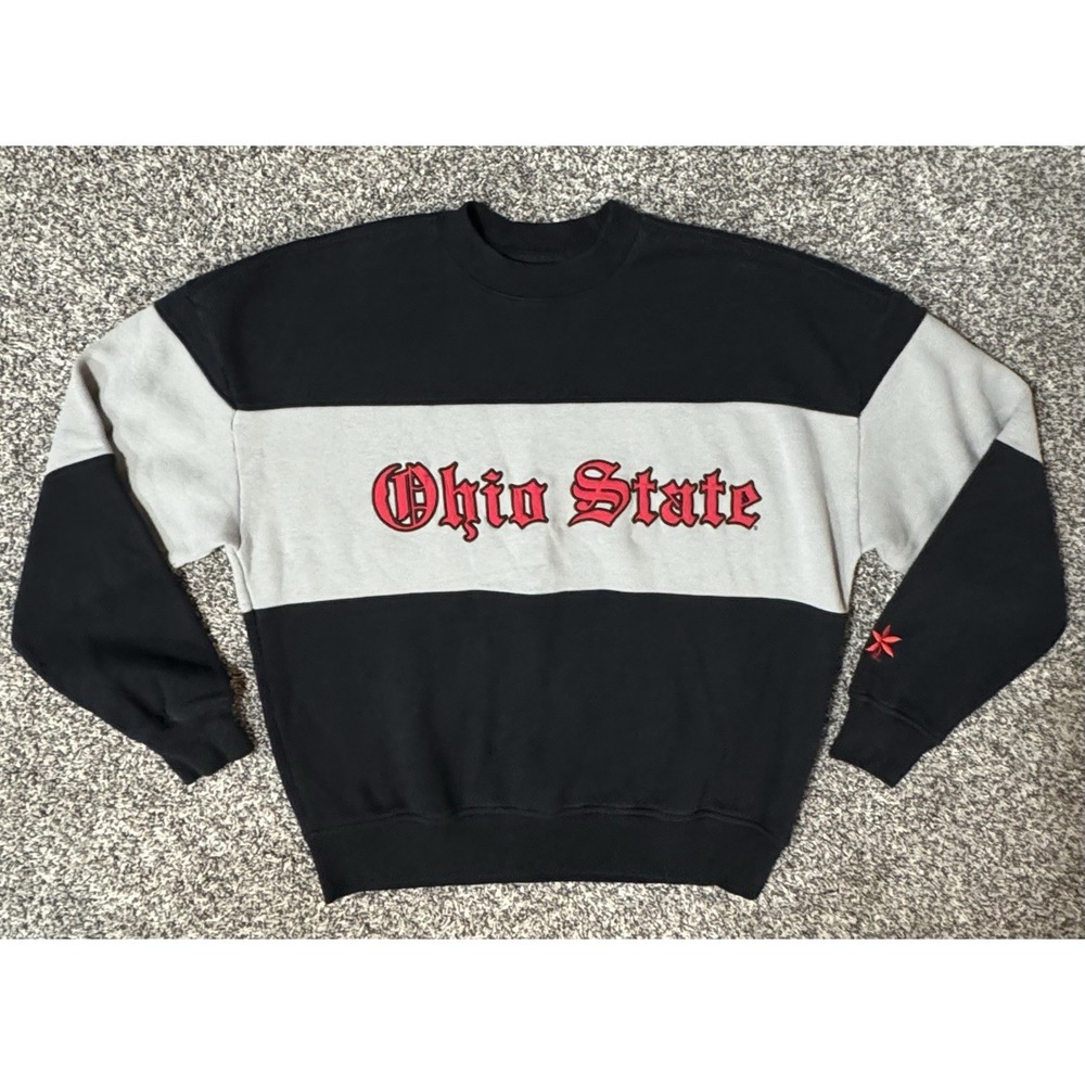 Hollister Blue 84 Ohio State Boxy Fit Crewneck Sweatshirt  Size L